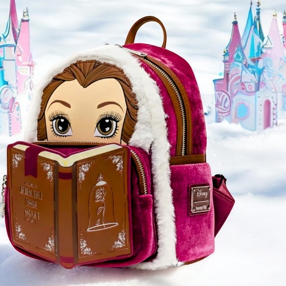 Loungefly Beauty&theBeast DisneyBelleBook MiniBackpack,Charm, Beast Train Case! - Picture 4 of 16